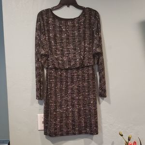Shimmery long-sleeved dress
